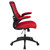 Flash Furniture BL-X-5M-RED-GG 250 Lbs. Red Adjustable Height Swivel Task Chair