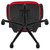Flash Furniture BL-X-5M-RED-GG 250 Lbs. Red Adjustable Height Swivel Task Chair