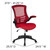 Flash Furniture BL-X-5M-RED-GG 250 Lbs. Red Adjustable Height Swivel Task Chair