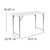 Flash Furniture RB-2448ADJ-2-GG 47.5" W Granite White Plastic Bi-Fold Folding Table