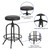 Flash Furniture ET-BR542-230-GG Black LeatherSoft 30" H Seat Height Swivel Bar Stool