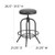 Flash Furniture ET-BR542-230-GG Black LeatherSoft 30" H Seat Height Swivel Bar Stool