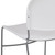 Flash Furniture RUT-188-WH-GG White Polypropylene Seat and Back Black Powder Coated Metal Sled Base Frame Hercules Series Ultra Compact Stacking Chair