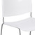 Flash Furniture RUT-188-WH-GG White Polypropylene Seat and Back Black Powder Coated Metal Sled Base Frame Hercules Series Ultra Compact Stacking Chair