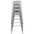 Flash Furniture 4-ET-31320-30-SV-R-GG 440 Lbs. Silver Metal Stackable Indoor Bar Stool