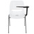 Flash Furniture RUT-EO1-WH-LTAB-GG 880 Lbs. White Plastic Left Handed Tablet Arm Hercules Series Ergonomic Shell Chair