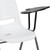 Flash Furniture RUT-EO1-WH-LTAB-GG 880 Lbs. White Plastic Left Handed Tablet Arm Hercules Series Ergonomic Shell Chair