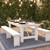 Flash Furniture XA-F-96X40-WH-GG 96" W Plywood Top Hercules Series Folding Rustic Farm Table