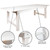Flash Furniture XA-F-96X40-WH-GG 96" W Plywood Top Hercules Series Folding Rustic Farm Table
