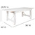 Flash Furniture XA-F-96X40-WH-GG 96" W Plywood Top Hercules Series Folding Rustic Farm Table
