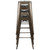 Flash Furniture 4-ET-31320-30-GN-R-GG 440 Lbs. Gray Metal Seat Stackable Indoor Bar Stool