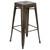 Flash Furniture 4-ET-31320-30-GN-R-GG 440 Lbs. Gray Metal Seat Stackable Indoor Bar Stool