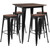 Flash Furniture CH-WD-TBCH-20-GG 32" W x 42" H Black Table and Chair Set
