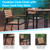 Flash Furniture XU-DG-104560064-GG 30" W x 30" H Faux Teak Square Patio Dining Table Set