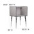 Flash Furniture MT-M6221-SGLSC-GREY-GG 35.75" W Nebula Gray Height Adjustable Legs Study Carrel with Top Shelf