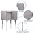 Flash Furniture MT-M6221-SGLSC-GREY-GG 35.75" W Nebula Gray Height Adjustable Legs Study Carrel with Top Shelf