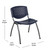 Flash Furniture RUT-F01A-NY-GG Navy Polypropylene Seat and Back Titanium Powder Coated Metal Frame Hercules Series Stacking Chair