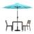 Flash Furniture XU-DG-810060362-UB19BTL-GG 35.25" W x 29.5" H Square Patio Dining Table Set