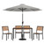 Flash Furniture XU-DG-304860364-UB19BGY-GG 30" W x 29.5" H Synthetic Teak Rectangular Patio Dining Table Set
