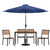 Flash Furniture XU-DG-304860364-UB19BNV-GG 30" W x 29.5" H Synthetic Teak Rectangular Patio Dining Table Set