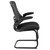 Flash Furniture BL-X-5C-GG 250 Lbs. Black Foam Seat Mesh Back Chair