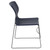 Flash Furniture RUT-438-NY-GG Navy Blue Polypropylene Seat and Full Back Gray Powder Coated Metal Sled Base Frame Hercules Series Stacking Chair