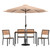 Flash Furniture XU-DG-304860364-UB19BTN-GG 30" W x 29.5" H Synthetic Teak Rectangular Patio Dining Table Set