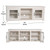 Flash Furniture GC-MBLK65-WH-GG 65" W White Wash Wood Frame Rectangular 3 Shelves TV Stand