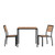 Flash Furniture XU-DG-810060362-GG 35.25" W x 29.5" H Square Patio Dining Table Set