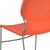 Flash Furniture RUT-438-OR-GG Orange Polypropylene Seat and Full Back Gray Powder Coated Metal Sled Base Frame Hercules Series Stacking Chair