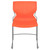 Flash Furniture RUT-438-OR-GG Orange Polypropylene Seat and Full Back Gray Powder Coated Metal Sled Base Frame Hercules Series Stacking Chair