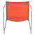 Flash Furniture RUT-438-OR-GG Orange Polypropylene Seat and Full Back Gray Powder Coated Metal Sled Base Frame Hercules Series Stacking Chair
