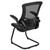 Flash Furniture BL-X-5C-BK-LEA-GG 250 Lbs. Black LeatherSoft Seat Mesh Back Chair