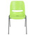 Flash Furniture RUT-EO1-GN-GG Plastic Seat and Back Gray Powder Coated Metal Frame Hercules Series Ergonomic Shell Stacking Chair