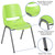 Flash Furniture RUT-EO1-GN-GG Plastic Seat and Back Gray Powder Coated Metal Frame Hercules Series Ergonomic Shell Stacking Chair