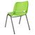 Flash Furniture RUT-EO1-GN-GG Plastic Seat and Back Gray Powder Coated Metal Frame Hercules Series Ergonomic Shell Stacking Chair
