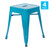 Flash Furniture ET-BT3503-18-TL-GG 250 Lbs. Silver Metal Welded Backless Square Stool