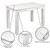 Flash Furniture XA-F-46X30-WH-GG 46" W Antique Rustic White Rectangular Hercules Series Farm Dining Table