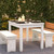 Flash Furniture XA-F-46X30-WH-GG 46" W Antique Rustic White Rectangular Hercules Series Farm Dining Table