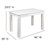 Flash Furniture XA-F-46X30-WH-GG 46" W Antique Rustic White Rectangular Hercules Series Farm Dining Table