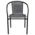Flash Furniture 2-TLH-037-GY-GG 352 Lbs. Gray Ratan with Metal Frame Stack Chair