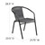 Flash Furniture 2-TLH-037-GY-GG 352 Lbs. Gray Ratan with Metal Frame Stack Chair