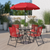 Flash Furniture GM-202012-RD-GG 31.25" W x 28" H Red Round Nantucket Patio Table Set
