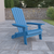 Flash Furniture JJ-C14505-BLU-GG 350 Lbs. Blue Poly Resin Frame Folding Adirondack Chair