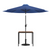 Flash Furniture XU-DG-UH8100-UB19BNV-GG 35.25" W Square with Navy Umbrella Patio Dining Table Set
