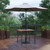 Flash Furniture XU-DG-UH8100-UB19BGY-GG 35.25" W Square with Gray Umbrella Patio Dining Table Set