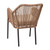 Flash Furniture SDA-AD892006-NAT-2-GG Ivory Woven Fabric with Aluminum Frame Kallie Patio Chairs