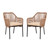 Flash Furniture SDA-AD892006-NAT-2-GG Ivory Woven Fabric with Aluminum Frame Kallie Patio Chairs