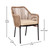 Flash Furniture SDA-AD892006-NAT-2-GG Ivory Woven Fabric with Aluminum Frame Kallie Patio Chairs
