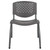 Flash Furniture RUT-F01A-GY-GG Gray Polypropylene Seat and Back Titanium Powder Coated Metal Frame Hercules Series Stacking Chair